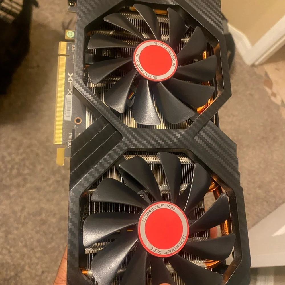 AMD Graphics Card with Black and Copper Design